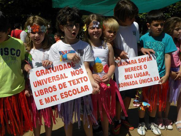 Protesta no Gandara pola Xornada Continua-Foto-David Cancela 2 Protesta no Gandara pola Xornada Continua-Foto-David Cancela 2