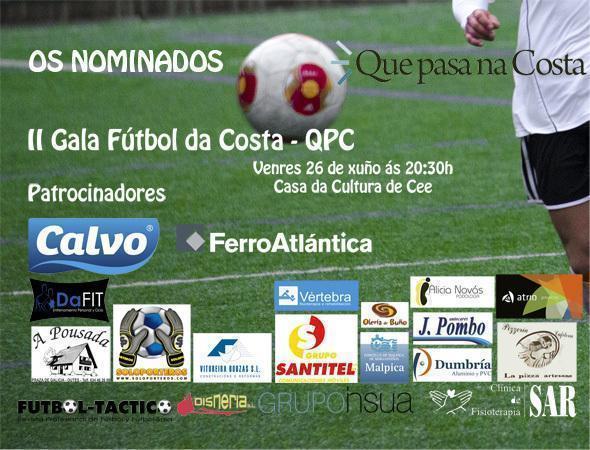 Os Nominados da Gala Os Nominados da Gala do Fútbol da Costa 2015