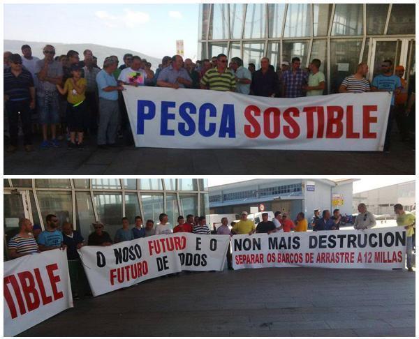 Concentracion en Fisterra pola pesca de Baixura Concentracion en Fisterra pola pesca de Baixura