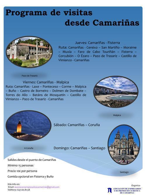 Programa de visitas a provincia dende Camarinas Programa de visitas a provincia dende Camarinas