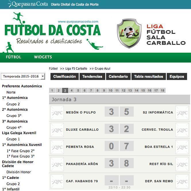 As Ligas de FS Carballo xa en QPC