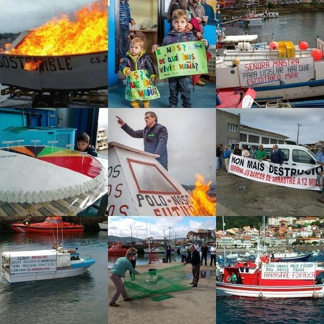 Un ano de manifestacions pola Pesca de Baixura na Costa da Morte