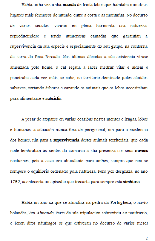 Contos da Costa da Morte-O derradeiro lobo da serra da Pena Forcada 2