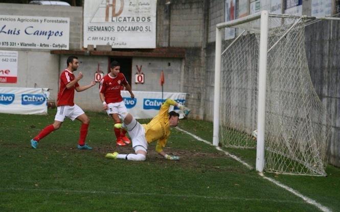 Gol da SD ante o Dumbria na Copa-FotoSD