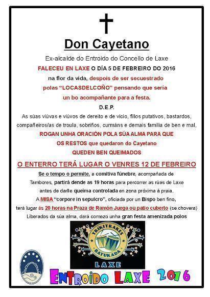 Enterro do Cayetano Laxe 2016