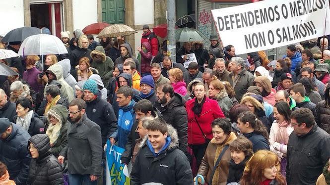 Manifestacion en Santiago na defensa do mar