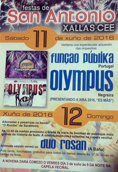 Festas de San Antonio de Xallas-Cee 2016