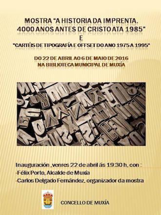 Mostra sobre a Imprenta en Muxia