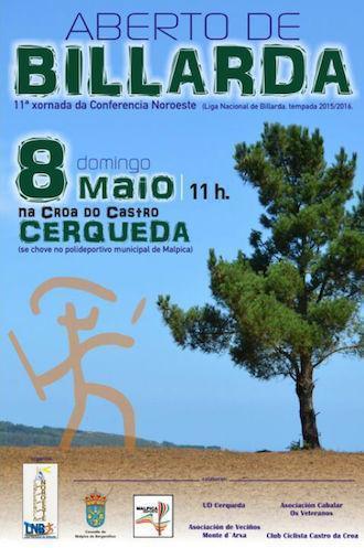 Aberto de Billarda na Croa do Castro de Cerqueda-Malpica