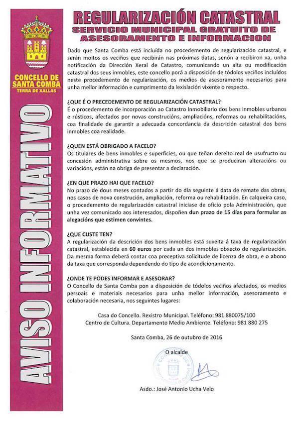 Regularizacion Catastra en Santa Comba
