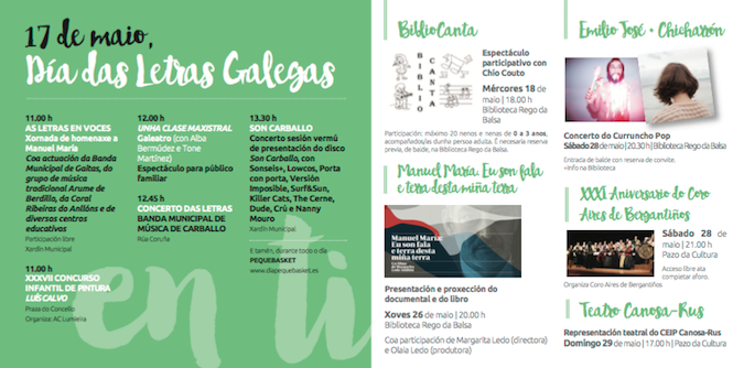 Programa Letras Galegas Carballo