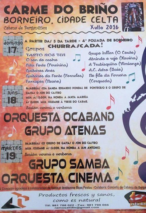 Festas de Carme do Briño-Borneiro-Cabana 2016