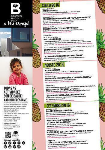 actividades veran biblioteca rego da balsa carballo