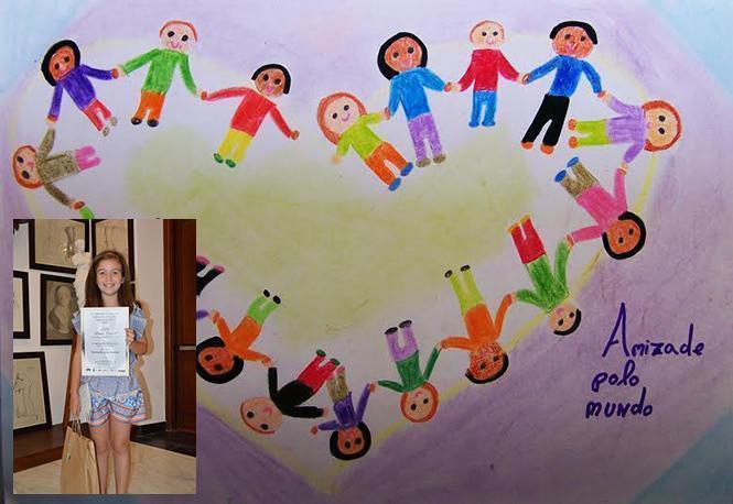 Alba Lema Carril e a ganadora do primeiro premio da categoria B do concurso de Debuxos da Fundacion Fernando Blanco de Cee