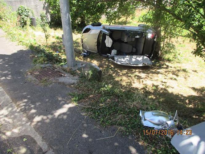 No coche viaxaba unha muller de Pazos que tivo que se exarcerada