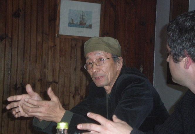 Yoshiro Tachibana en Corcubion nun acto de QPC
