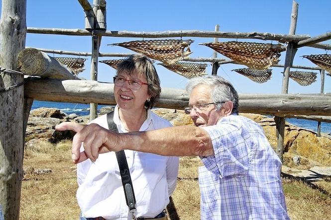 Rosa Quintana na sua ultima visita a Muxia