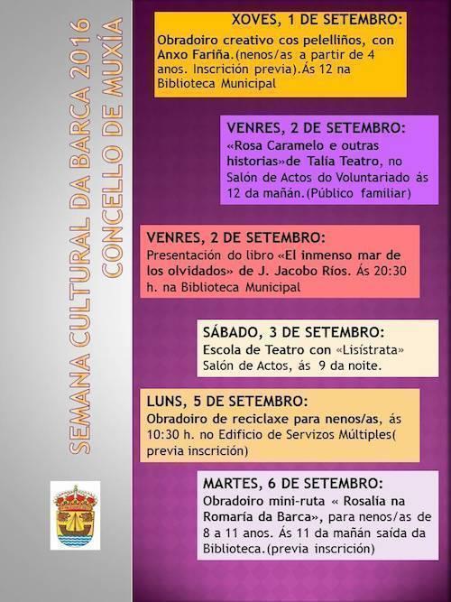SEMANA CULTURAL DA BARCA 2016