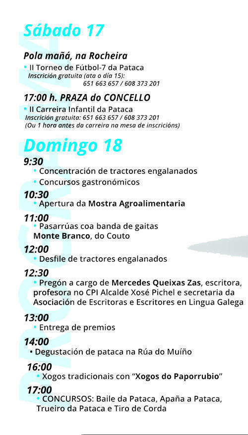 Programa da Festa da Pataca 2016