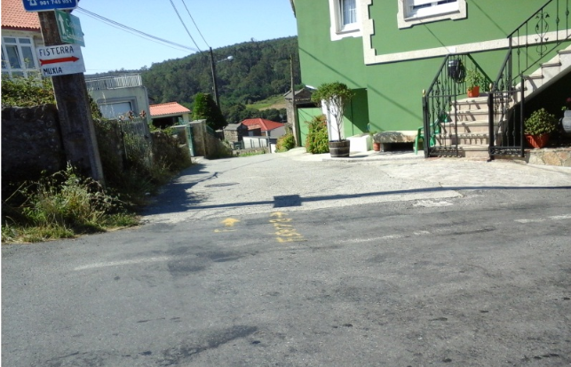 Sinais pintadas no Camiño en Lires