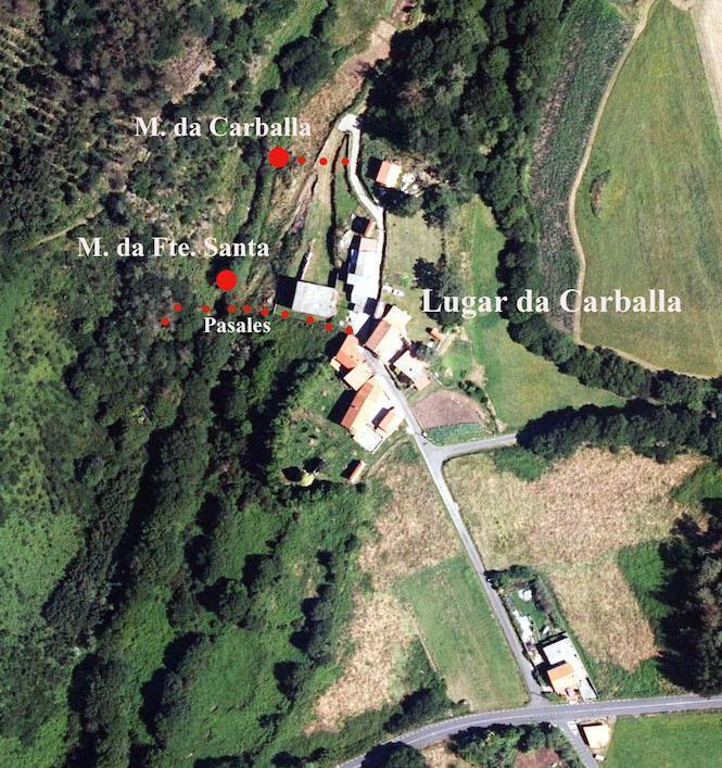 Localizacion do Muino da Carballa Buxantes Dumbria