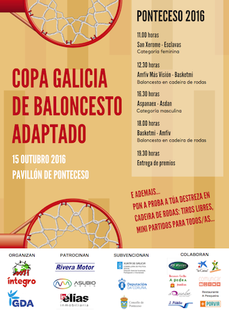 COPA GALICIA Baloncesto Adaptado 2016 en Ponteceso