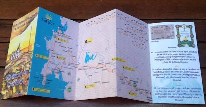 Mapa do Camino a Fisterra-Muxia-Solpor