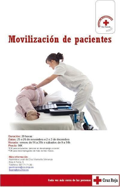 Curso de Mobilizacion de Pacientes da Cruz Vermella en Vimianzo