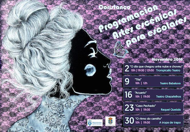 Programa artes escenicas para escolares en Coristanco-Carlte de Emi de las Heras