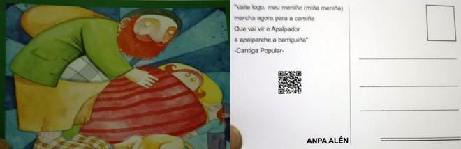 Postal do Apalpador feita pola ANPA