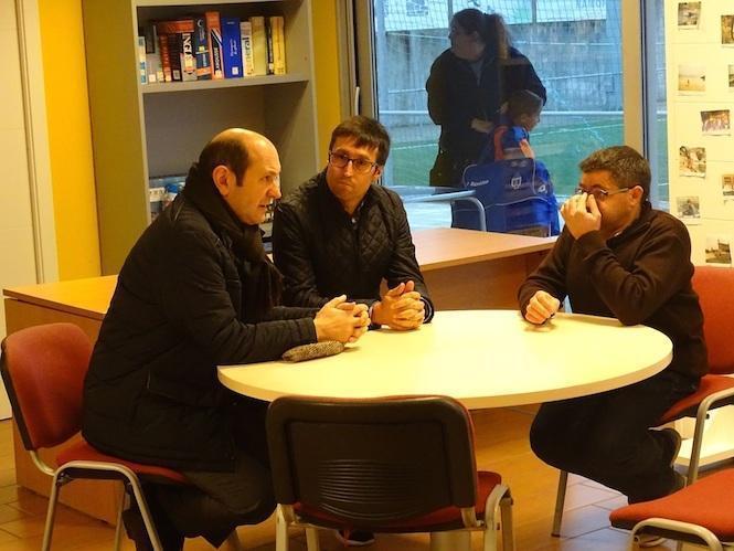 Rafael Louzán no Conco con César Ferrío e Manolo López