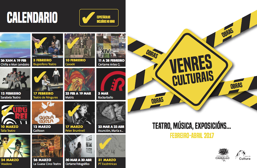 Venres Culturais Carballo 2017-Programa
