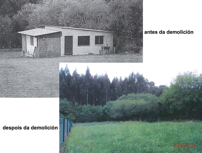 Derrubo da APLU en Carballo-maio 2016