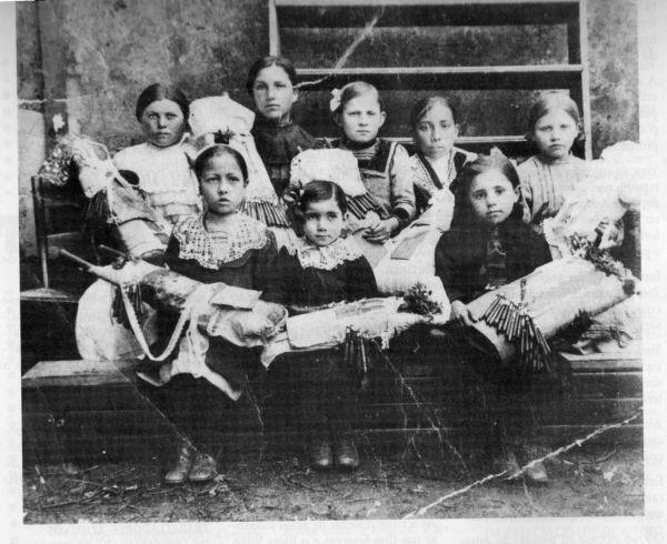 Foto da Escola de Palillo de Camarinas 1912