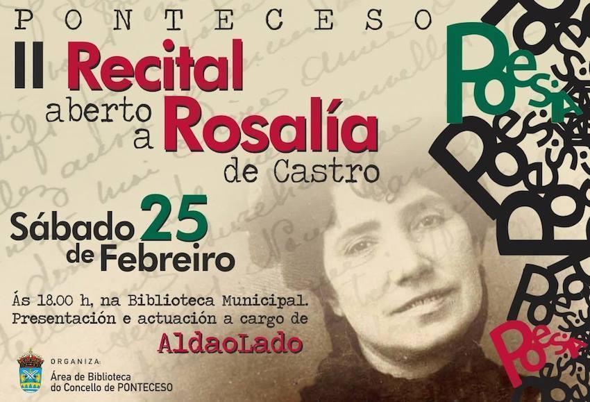 Recital poetico de Rosalia En Ponteceso