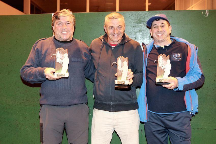 Tres primeiros clasificados do IX Campeonato de Pesca Camarinas