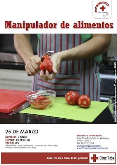 Curso Manipulador alimentos en Vimianzo da Cruz Vermella