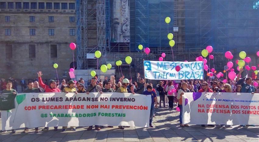 Marcha en santiago contra a precariedade laboral dos peons forestais de Pladiga-Foto-Ivan Perez 2