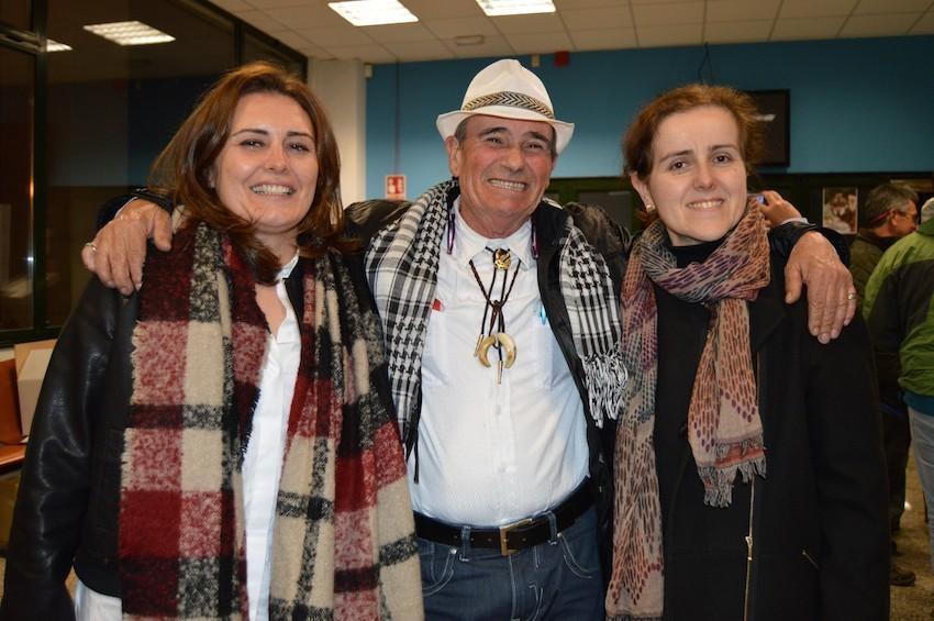Marcos Garcia Pantoja coa concelleira e a alcadesa de Santa Comba no photocaal