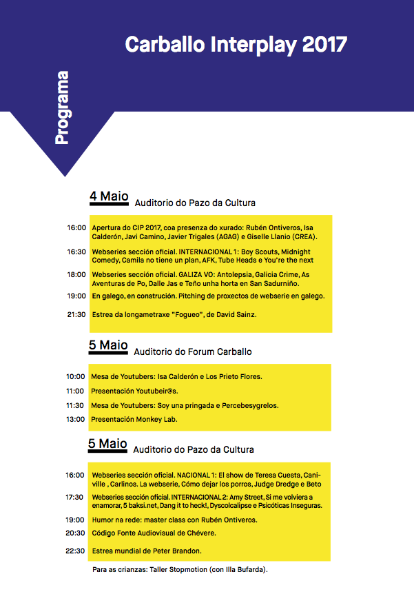 Programa Festival CIP Carballo 2017 1
