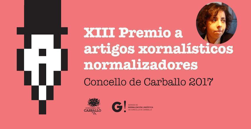 Iria Veiga-XIII-Premio-artigos-xornalisticos-normalizadores-Concello-Carballo-2017