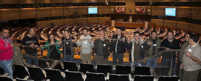 Pescadores do xeito no Parlamento Europeo