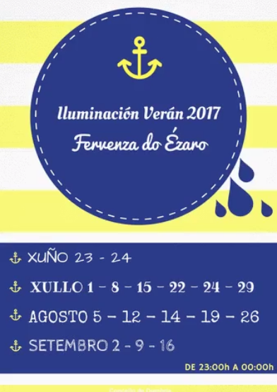 Iluminacion Nocturna Cascada Ezaro veran 2017