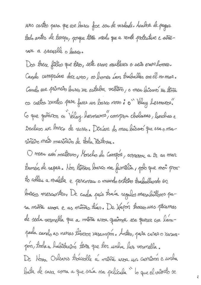 Relato de Carla Estevez ganado co Concurso das Xornadas Marineiras do Pindo 2