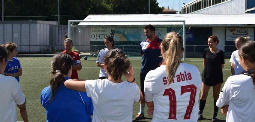 Vero Boquete co equipo feminino dos Miudos