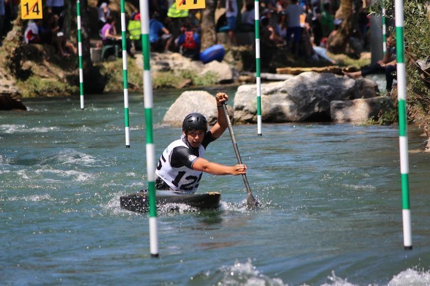 Jorge Quintans no Slalom Nacional de Piraguismo de Sabero