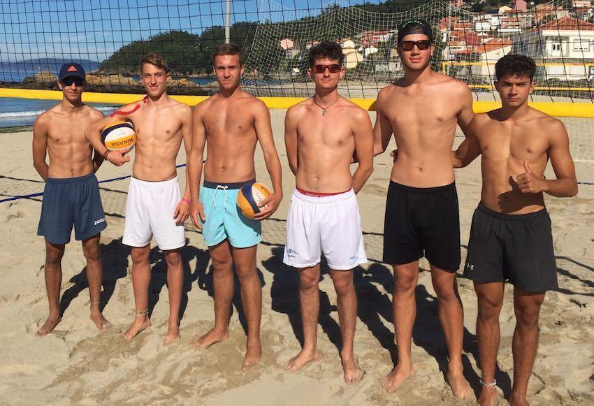 Mozos do combinado galego de volei praia sub19