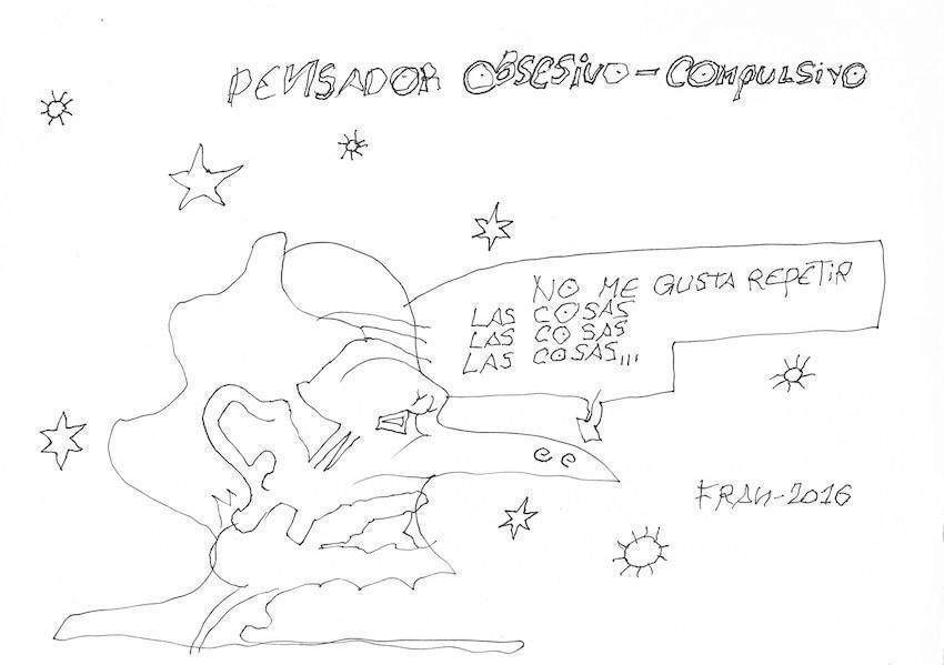 Debuxo Fran Martin-APEM Cee-Pensador obsesivo