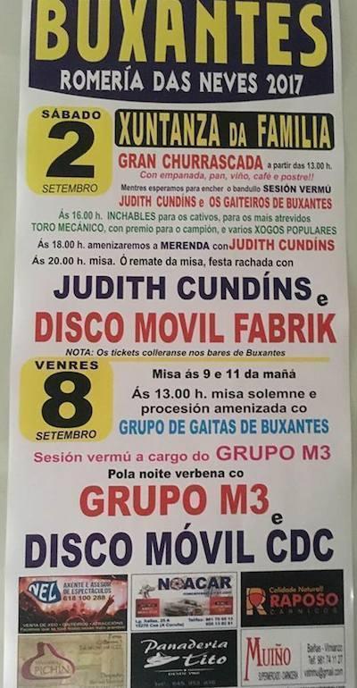 Romaria das Neves de Buxantes-Dumbria 2017
