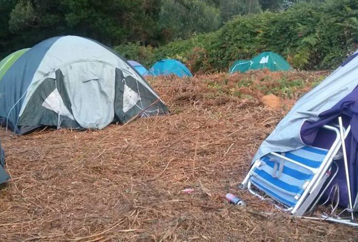 Zona de acampada no V de Valares 2017